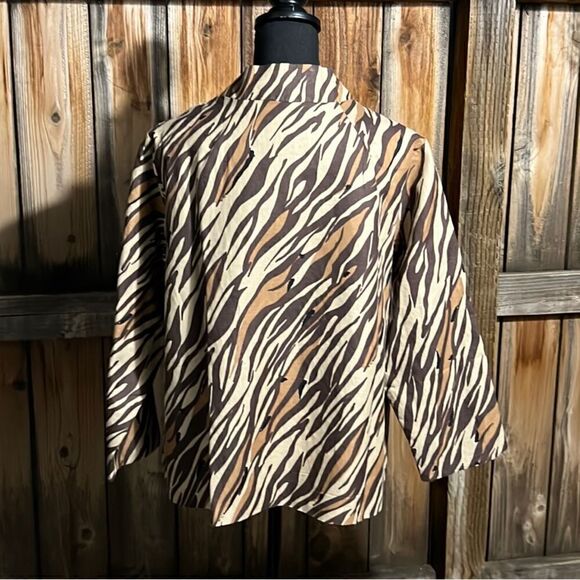 Jessica London blazer cotton linen blend pockets brown 18W FIRM on PRICE - Picture 6 of 7